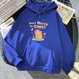 Capybara Don't Worry Be Capy Unisex Hoodie-Enchanted peach