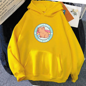 Capybara Fan Club Unisex Hoodie-Enchanted peach