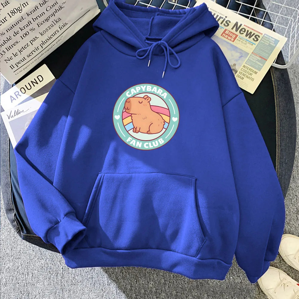 Capybara Fan Club Unisex Hoodie-Enchanted peach