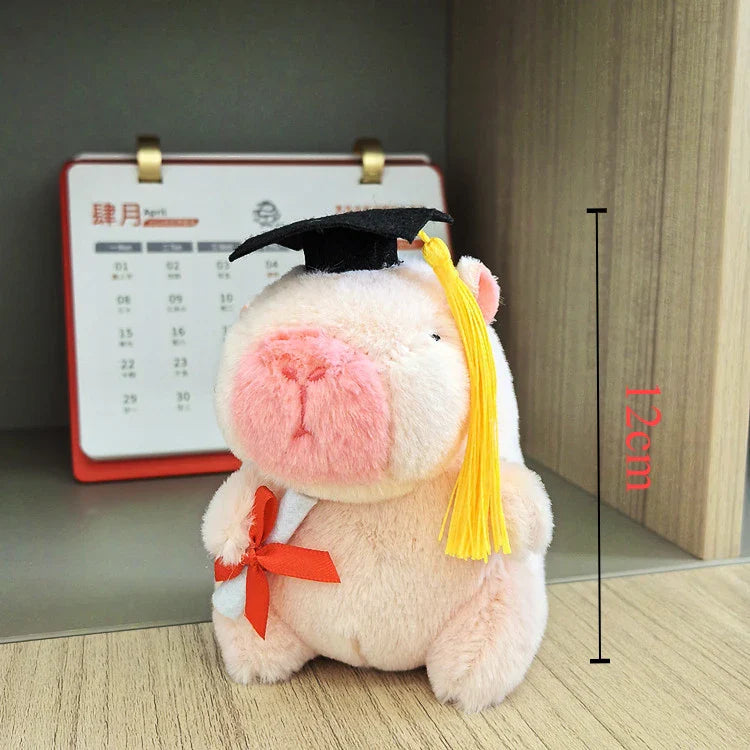 Capybara Graduation Plushies-Enchanted peach