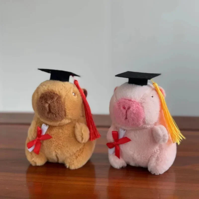 Capybara Graduation Plushies-Enchanted peach