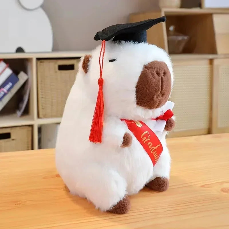 Capybara Graduation Plushies-Enchanted peach