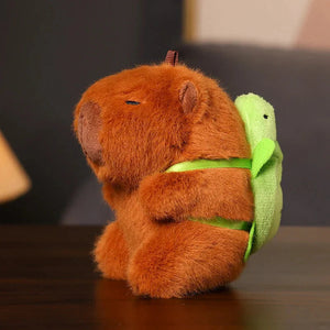 Capybara Keychain Pendant Plush-Enchanted peach