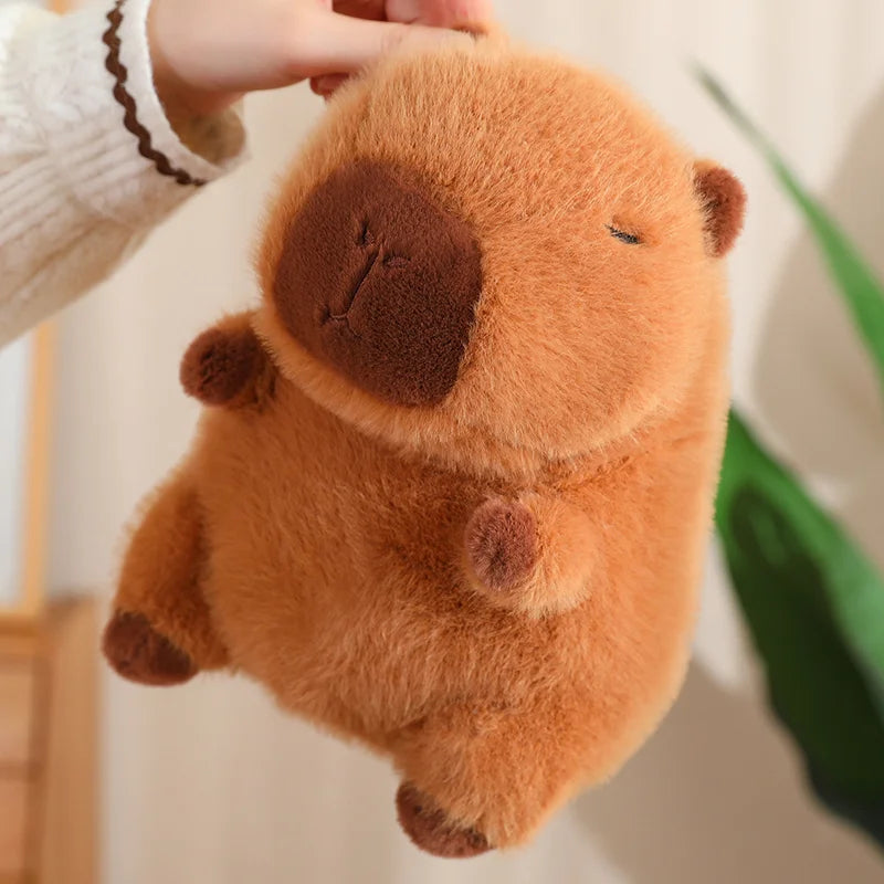 Capybara with Vegetable Hats Plushie-Enchanted peach