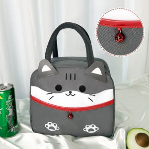 Cartoon Animal Cat Dog Duck Lunch Bag-Enchanted peach