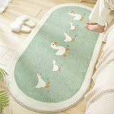 Cartoon Animal Soft Rounded Long Carpet-Enchanted peach