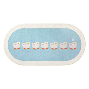 Cartoon Animal Soft Rounded Long Carpet-Enchanted peach