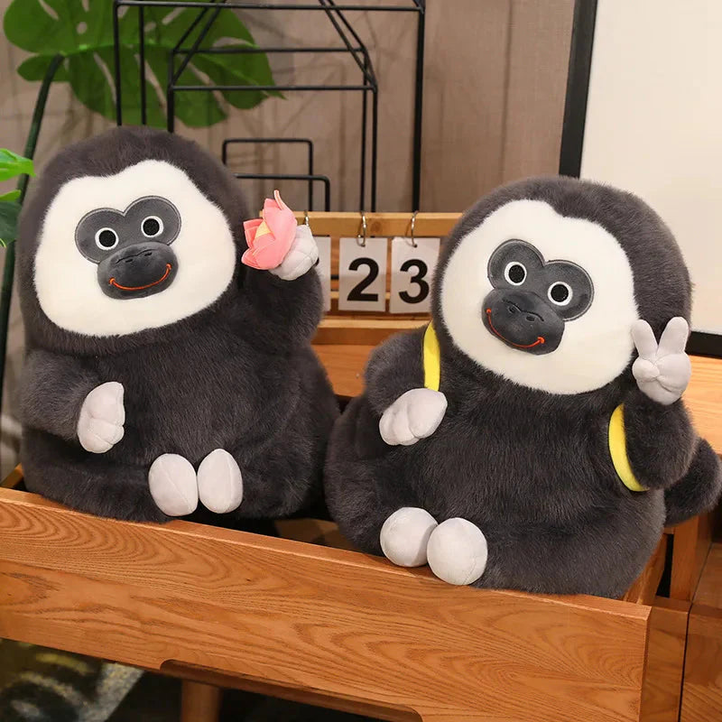 Carys the Cute Colobus Monkey Plushie-Enchanted peach