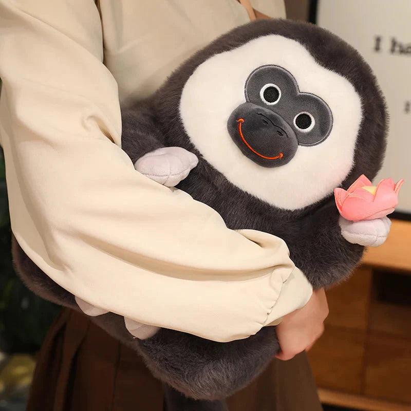 Carys the Cute Colobus Monkey Plushie-Enchanted peach