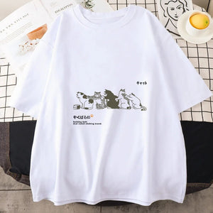 Cats Scratching Cats Backs Unisex Tee-Enchanted peach