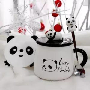 Ceramic Panda Mugs-Enchanted peach