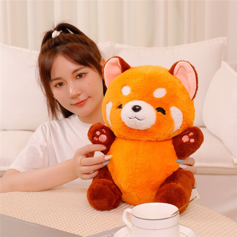 Chai the Kawaii Red Panda Plushie-Enchanted peach