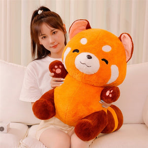 Chai the Kawaii Red Panda Plushie-Enchanted peach