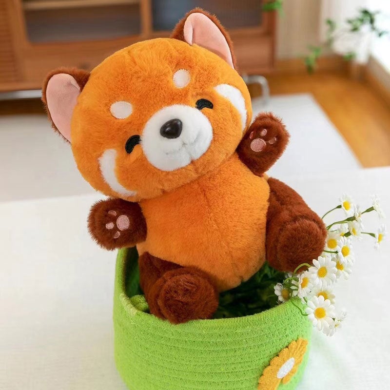 Chai the Kawaii Red Panda Plushie-Enchanted peach