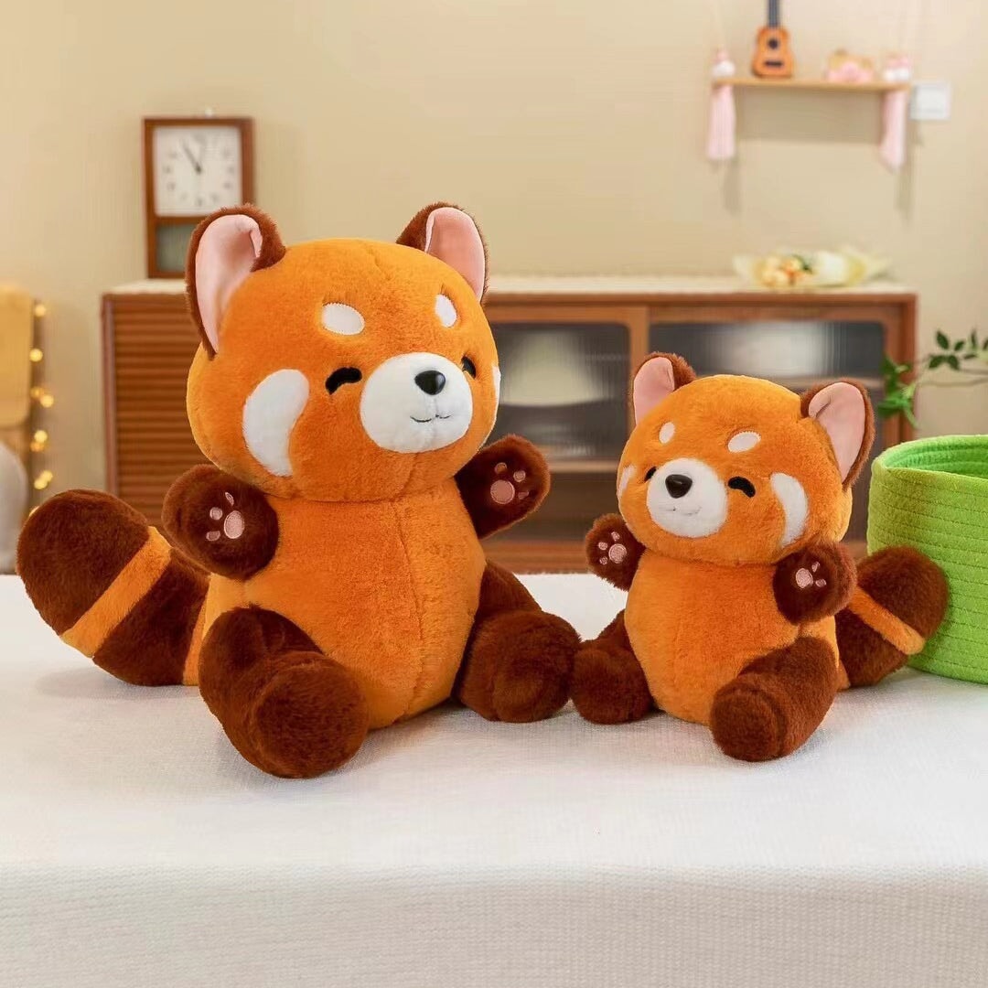 Chai the Kawaii Red Panda Plushie-Enchanted peach