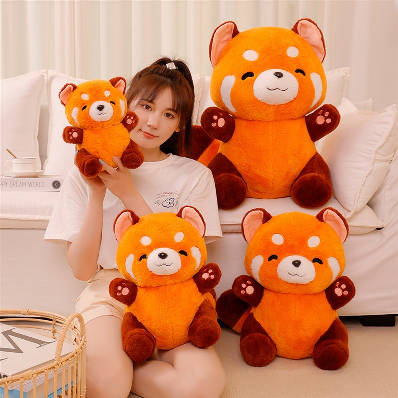 Chai the Kawaii Red Panda Plushie-Enchanted peach