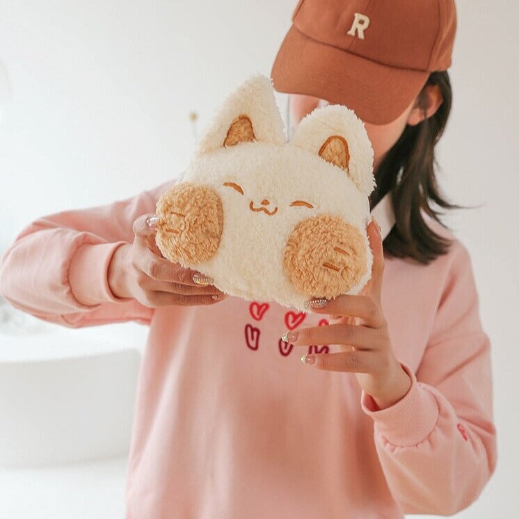 Cheeky Fox Plush Bag-Enchanted peach