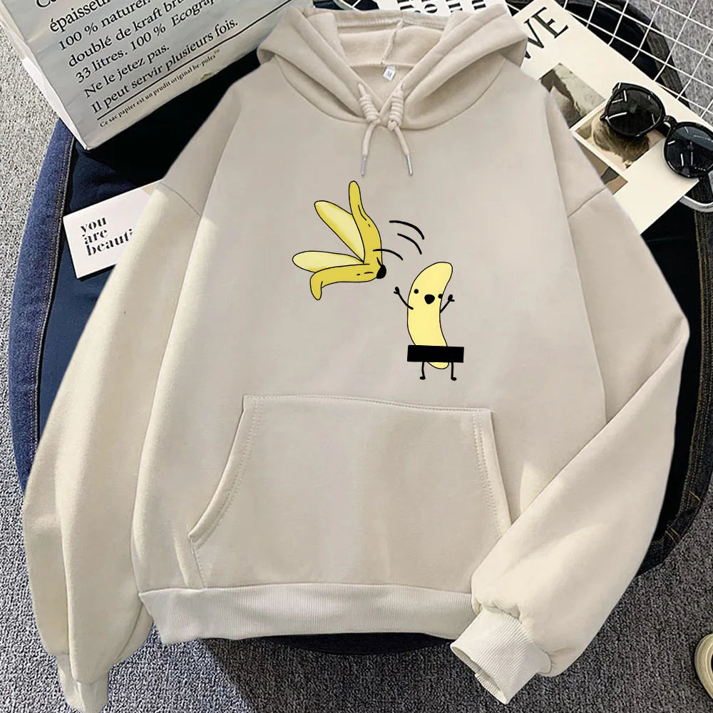 Cheeky Naked Banana Unisex Hoodies-Enchanted peach