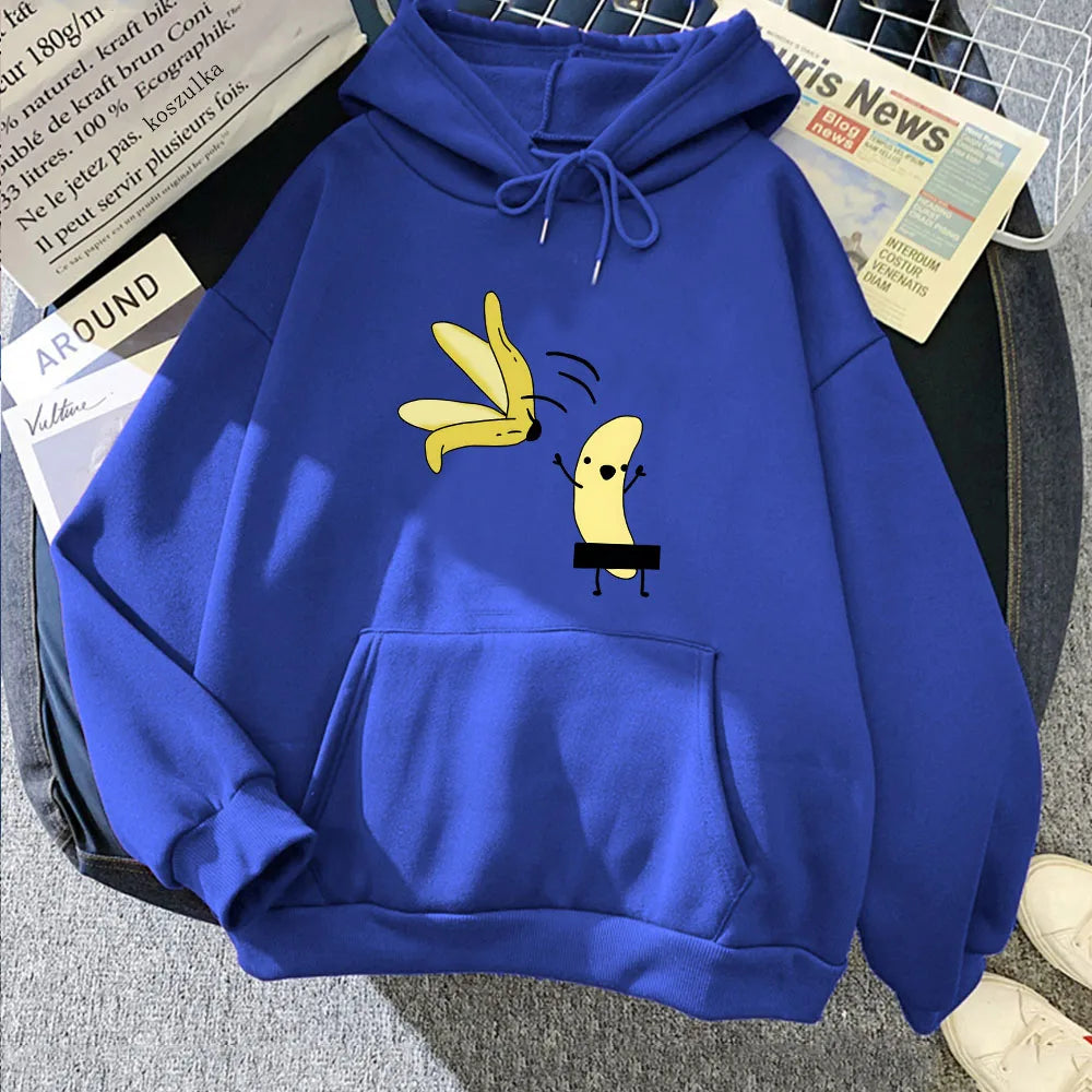 Cheeky Naked Banana Unisex Hoodies-Enchanted peach