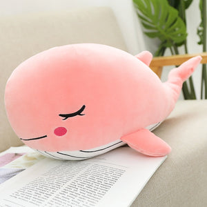 Cheerful Chonky Plumpy Pink Blue Whale-Enchanted peach