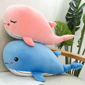 Cheerful Chonky Plumpy Pink Blue Whale-Enchanted peach