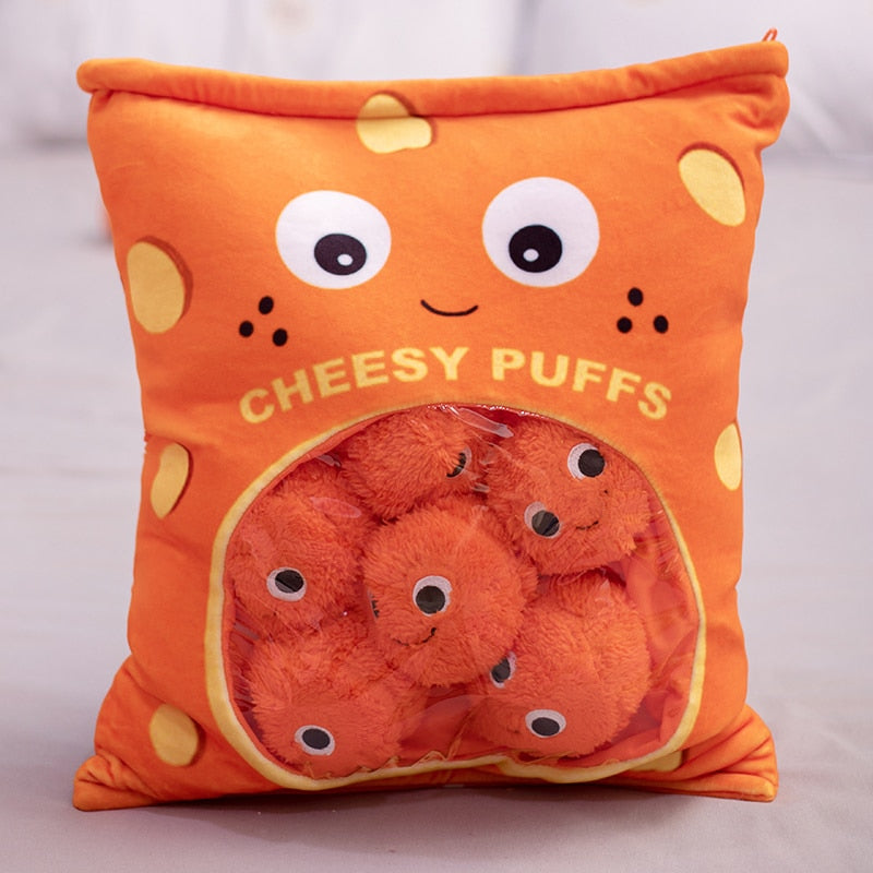 Cheesy Puffs Snack Bags-Enchanted peach