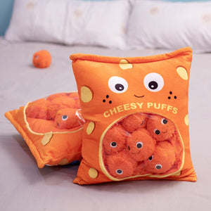 Cheesy Puffs Snack Bags-Enchanted peach