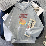 Chilling Like A Capybara Unisex Hoodie-Enchanted peach