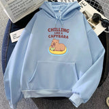 Chilling Like A Capybara Unisex Hoodie-Enchanted peach