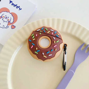 Chocolate Donut Airpods Case (1&2)-Enchanted peach