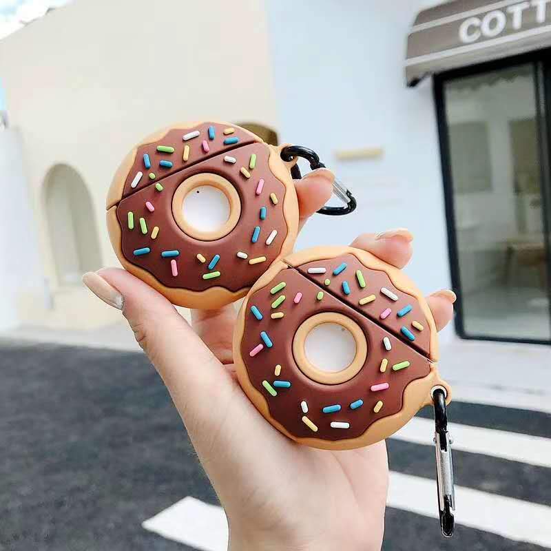 Chocolate Donut Airpods Case (1&2)-Enchanted peach