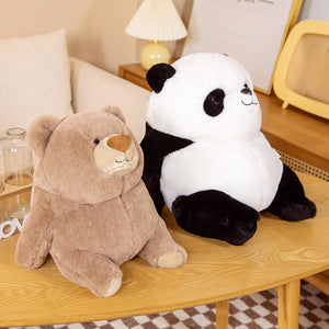 Chonky Fat Bear Panda Polar Bear Plushies-Enchanted peach