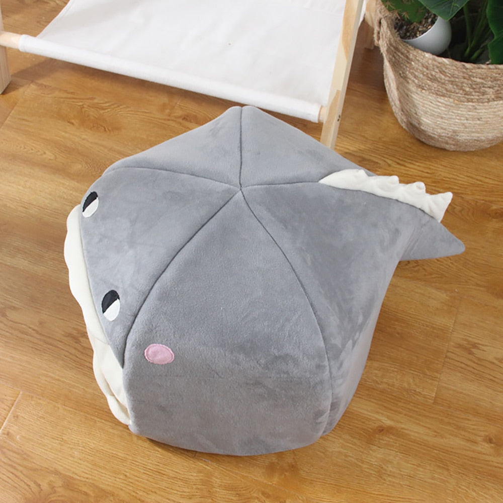 Chonky Kawaii Dinosaur Cave Cat Dog Bed-Enchanted peach