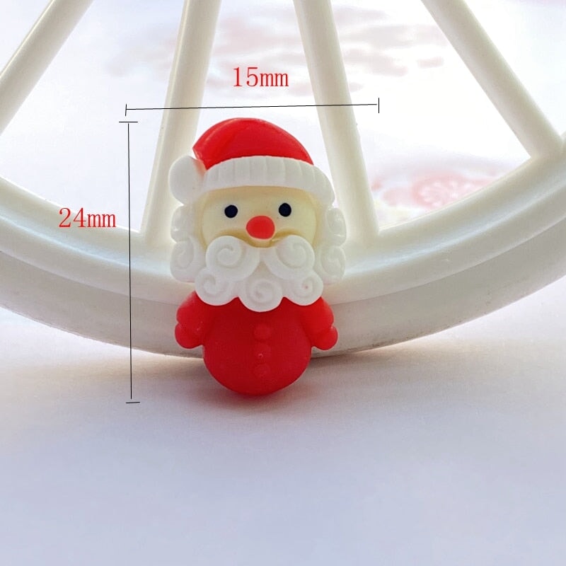 Christmas 12 Piece DIY Resin Decoration Accessories-Enchanted peach