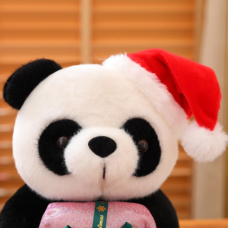 Christmas Santa Panda Plushies-Enchanted peach