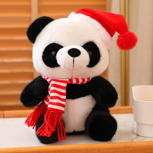 Christmas Santa Panda Plushies-Enchanted peach