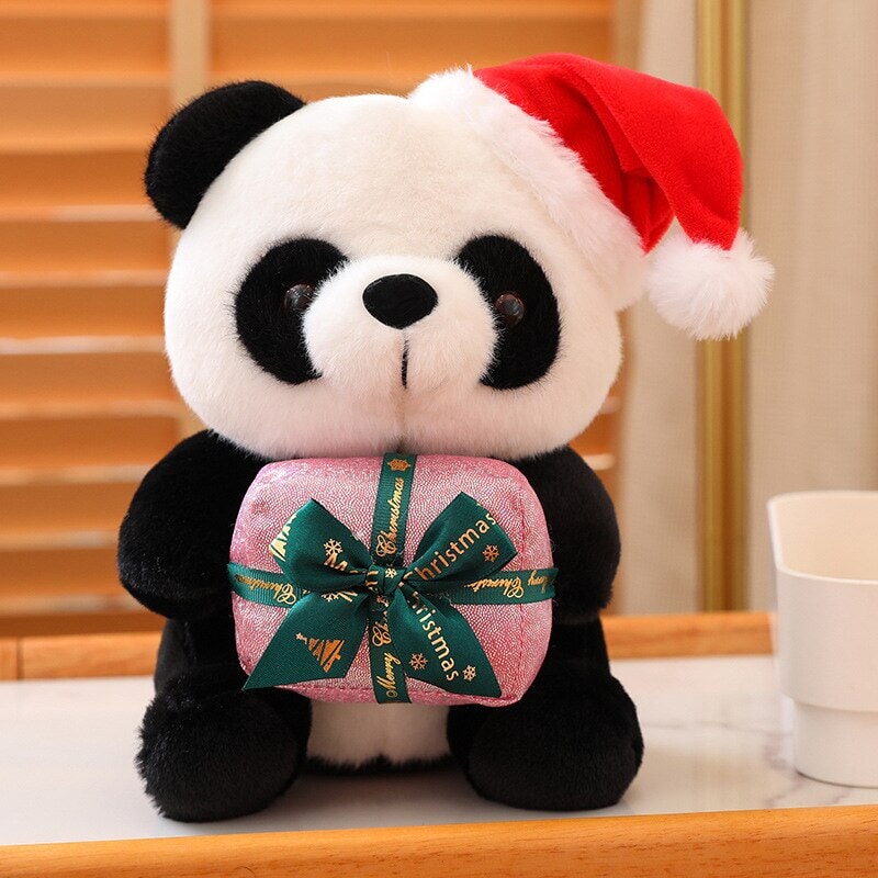 Christmas Santa Panda Plushies-Enchanted peach