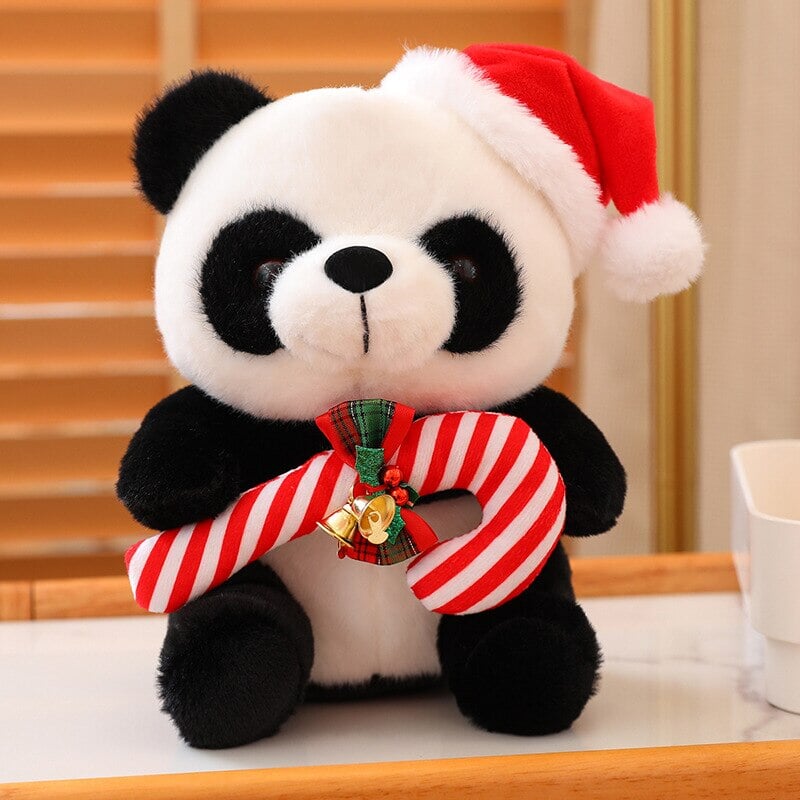 Christmas Santa Panda Plushies-Enchanted peach