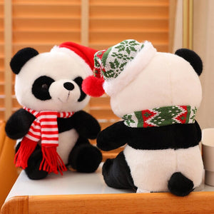 Christmas Santa Panda Plushies-Enchanted peach