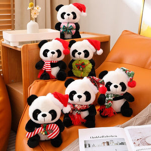 Christmas Santa Panda Plushies-Enchanted peach