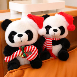 Christmas Santa Panda Plushies-Enchanted peach