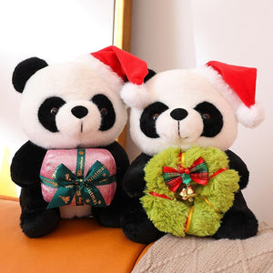 Christmas Santa Panda Plushies-Enchanted peach