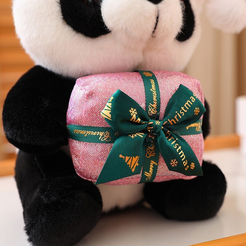 Christmas Santa Panda Plushies-Enchanted peach