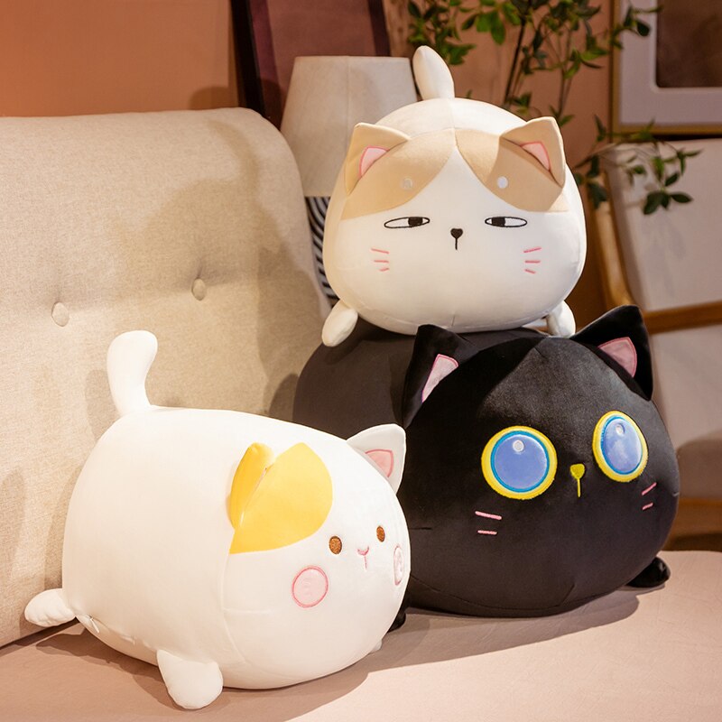 Chubby Cat Martha Tabby Kiki Plushie Crew-Enchanted peach