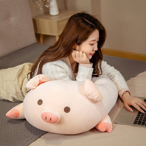 Chubby Chonky Pink Piggy Plushies | NEW-Enchanted peach