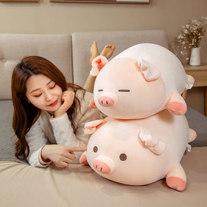 Chubby Chonky Pink Piggy Plushies | NEW-Enchanted peach