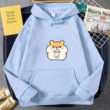 Chubby Hamster Drinking Bubble Tea Unisex Hoodie-Enchanted peach