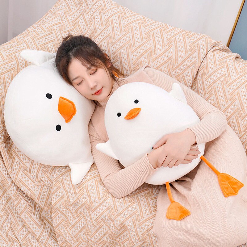 Chubby Kawaii Seagull Plushie-Enchanted peach