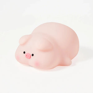 Chubby Pink Piggy LED Night Light-Enchanted peach