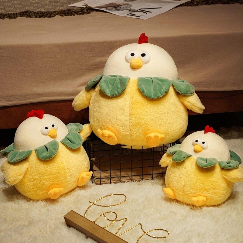 Chubby Round Chicken Plush-Enchanted peach